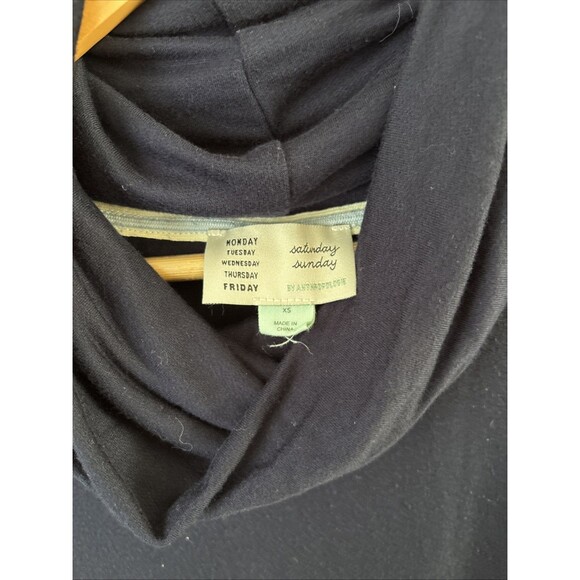 Saturday Sunday Anthropologie Navy Tank Dress, Cowl Neckline, XS, Summer, Casual - Picture 3 of 5